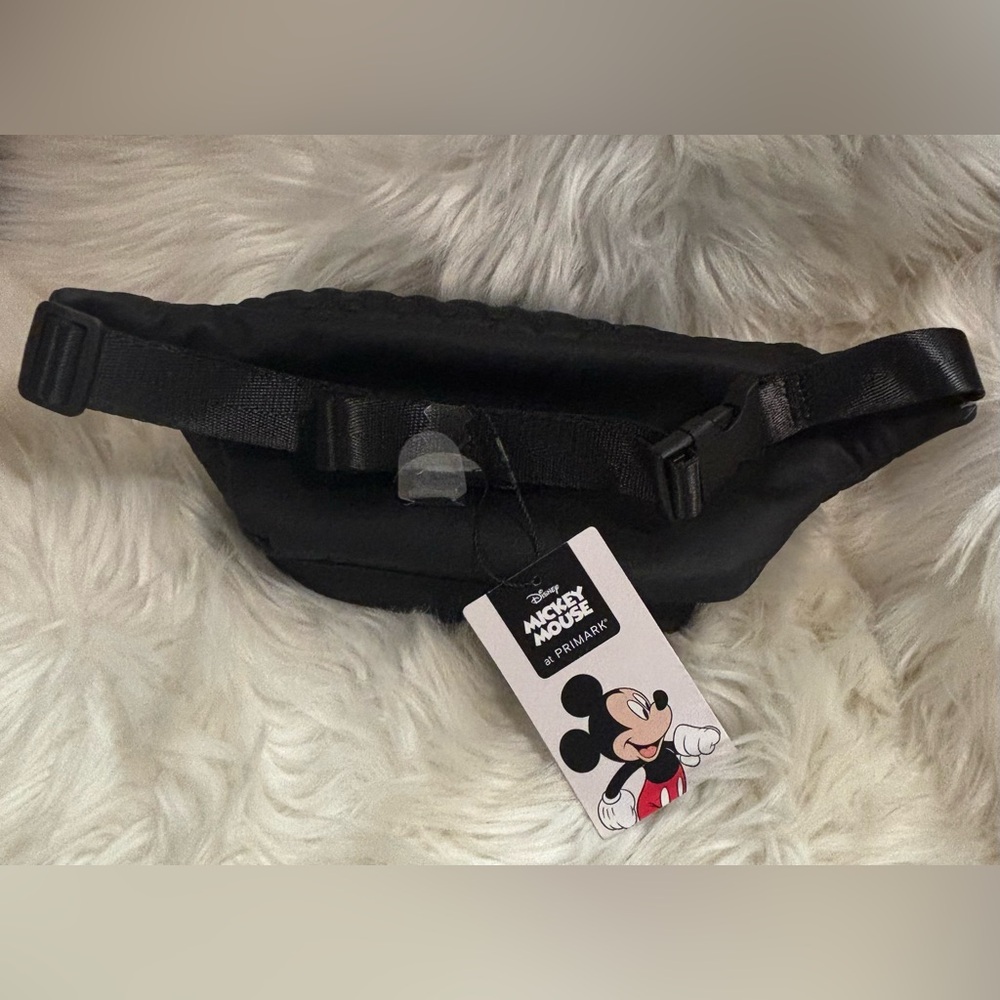 Disney Black Mickey Mouse Quilted Crossbody Belt Bag with Gold Hardware - Picture 5 of 9